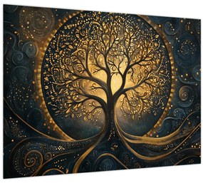 Tablou – Arbore cu aură aurie (70x50 cm)