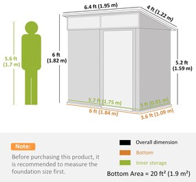Outsunny Depozit de grădină, Casa de unelte cu ferestre, Orificii de ventilare, Ușă glisantă, Oțel impermeabil, rezistent la intemperii, Gri închis | Aosom Romania