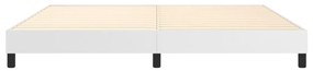 Cadru de pat box spring, alb, 200x200 cm, piele ecologica Alb, 25 cm, 200 x 200 cm