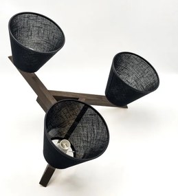 Lustră LED aplicată Brilagi ANTHONY 3xE14/40W/230V stejar nuc/negru