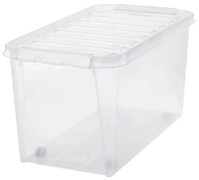 Cutie de depozitare cu cleme albe șiroți SmartStore Classic, 70 l, 70 l