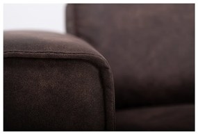 Colțar maro cu tapițerie din imitație de piele (colț pe partea dreaptă) Copenhagen – Scandic