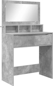 vidaXL Mese de toaletă pentru dormitor cu sertar Gri din beton