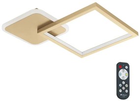 Plafonieră LED dimabilă GAFARES LED/15W/230V aurie Eglo 900424 + telecomandă