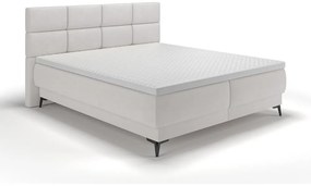 Pat matrimonial 180 cm Riviera 180 (cu somieră și saltea) (cu sp. depozitare) (gri + negru). 1099639