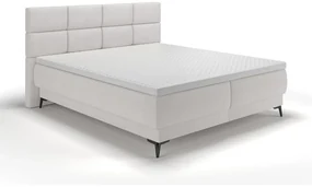 Pat matrimonial 180 cm Riviera 180 (cu somieră și saltea) (cu sp. depozitare) (gri + negru). 1099639