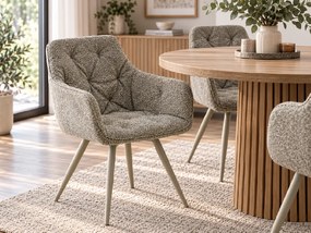 Scaun rotativ de dining MORIX, bej inchis/casmir