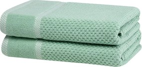 Set de 2 prosoape de baie din frotir MODENA verde 70 x 140 cm