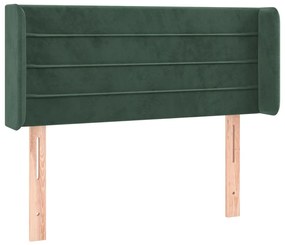 3118941 vidaXL Tăblie pat cu aripioare verde închis 83x16x78/88 cm catifea