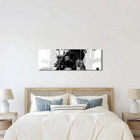 Tablou - Născut să călătorească (cu ceas) (90x30 cm)