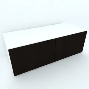 Armonia Comoda alba cu 2 usi cu sistem &quot;PUSH TO OPEN&quot; fronturi MDF Wenge