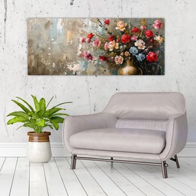 Tablou - Vaza de flori (120x50 cm)