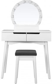 Masa Toaleta Princess 1, Alb, 80 x 40 x 130.5 cm