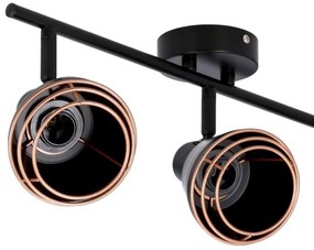 Spot NERIA 3xE14/40W/230V negru/cupru