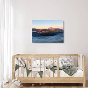 Tablou pe sticlă cu muntele Bromo în Indonesia (70x50 cm)