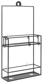 Raft pentru baie negru suspendat din oțel Cubiko – Umbra