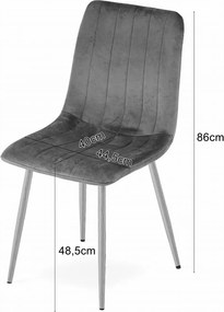 OFERTA Scaun din catifea crem LAVA II. calitate superioara