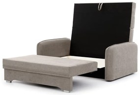 Canapea bej extensibilă/cu spațiu de depozitare cu tapițerie din chenille 155 cm Laine – ELTAP