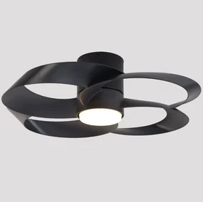 Lustra LED, Ventilator minimalist cu telecomanda, ROSE negru MA-8706