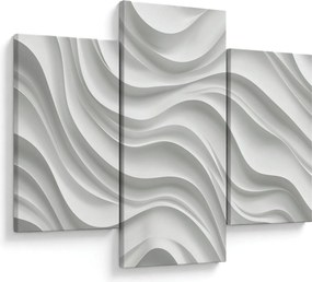 Tablou - Valuri Albe 3D (90x60 cm)