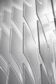 Lustra design Art Deco realizata manual Avia S White Fade