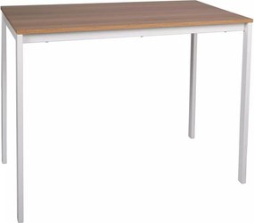 OFERTA Masa de dining alba RAMOD 100x60 cm, decor stejar clasa II calitate.