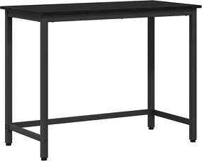 vidaXL masă Stejar Negru 80 x 50 x 76,5 cm Lemn ingineresc și oțel