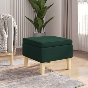 Scaun cu picioare din lemn, verde inchis, material textil 1, Morkegronn