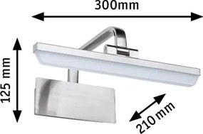 Paulmann 95571 - Lampă LED RENAN 6W pentru tablouri, 230V, 30 cm, crom mat