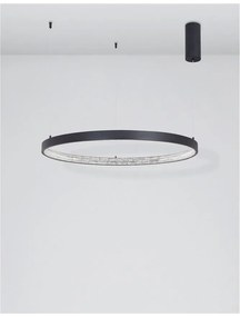 Lustra LED dimabila, design modern PRESTON, 80cm negru NVL-9865180
