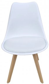 Set de scaune stil scandinav alb BASIC 3 + 1 GRATIS!