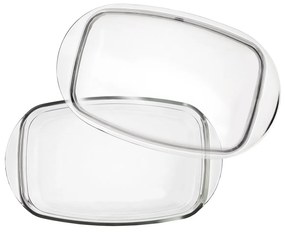 Vas de copt din sticlă cu capacdreptunghiular Orion, 32,5 x 20 x 13 cm