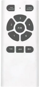 ZEVENTI - Ventilator de tavan SPELLO Wi-Fi Tuya, crom/stejar + telecomandă