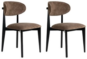 Set de scaune de sufragerie Lionte Brown andBlack, 2 buc.
