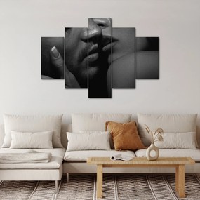 Tablou - Sărutul, fotografie alb-negru (150x105 cm)