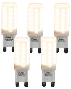 Set de 5 becuri LED G9 reglabile 3W 280lm 2700K