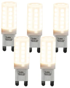 Set de 5 becuri LED G9 reglabile 3W 280lm 2700K