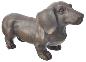 InDecor Câine de vânătoare din ceramică maro, 43 x19 x 26 cm