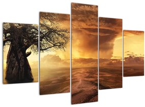 Tablou cu norii portocalii (150x105 cm)