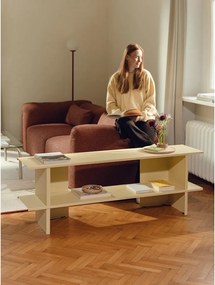 Etajeră galbenă din metal 160x57x37 cm Hes – noo.ma