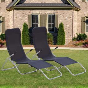 Set 2 șezlonguri relaxante pliabile - Avenberg KENT