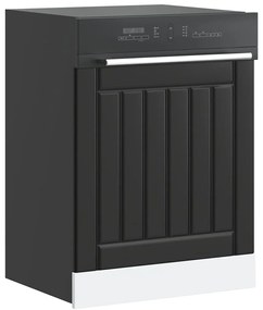 vidaXL Panou pentru mașină de spălat vase „Lucca” lemn negru prelucrat