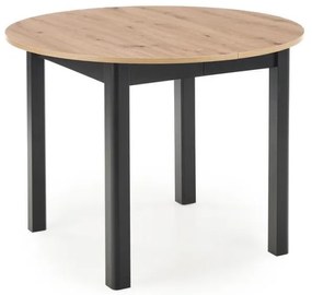 Masă de dining CALMIO, stejar artisan/negru