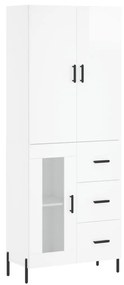 3195965 vidaXL Dulap înalt, alb extralucios, 69,5x34x180 cm, lemn compozit