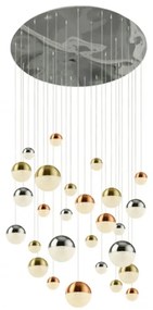 Lustra design modern cu 27 pendule LED Planets 27 4527-27 SRT