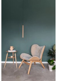 Lustră în culoare naturală LED din lemn masiv de stejar cu abajur din lemn ø 3 cm Chimes – UMAGE