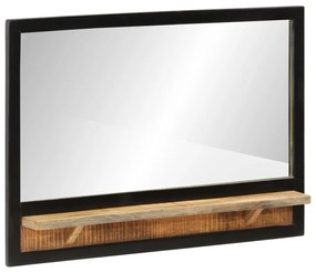 vidaXL oglindă cu raft 80x8x55 cm sticlă și lemn masiv de mango