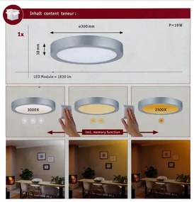 Plafonieră LED/16W CARPO 230V 2300/2500/3000K Paulmann 79798