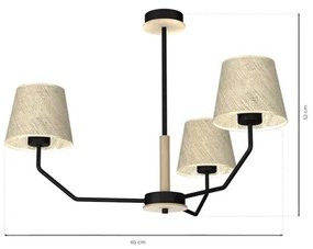 Lustră pe tijă ETNA 3xE27/60W/230V