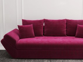 Canapea extensibilă dumonde cu ladă de depozitare si sezut confortabil din spuma high-density, Loana Zoom Rosu 250x100 cm